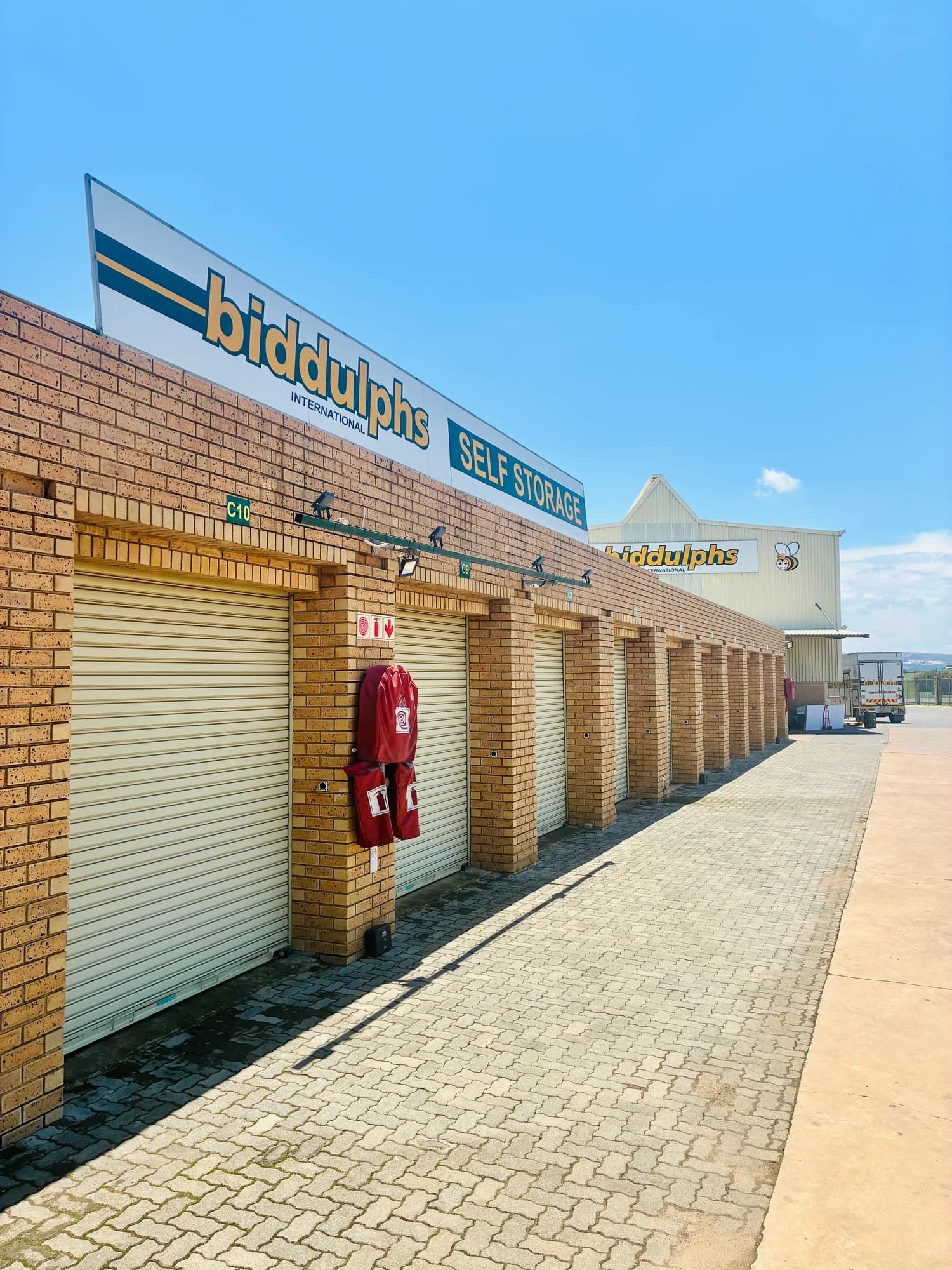 Exterior and roller doors at Biddulphs Pretoria self-storage