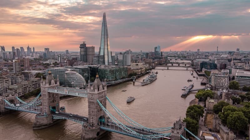 Tower Bridge and London skyline