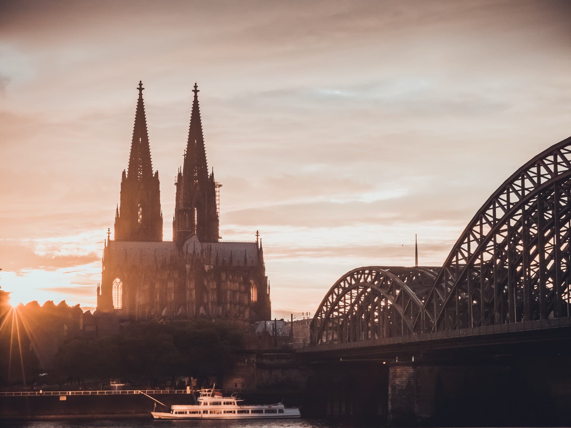 Flags and scenery in Europe