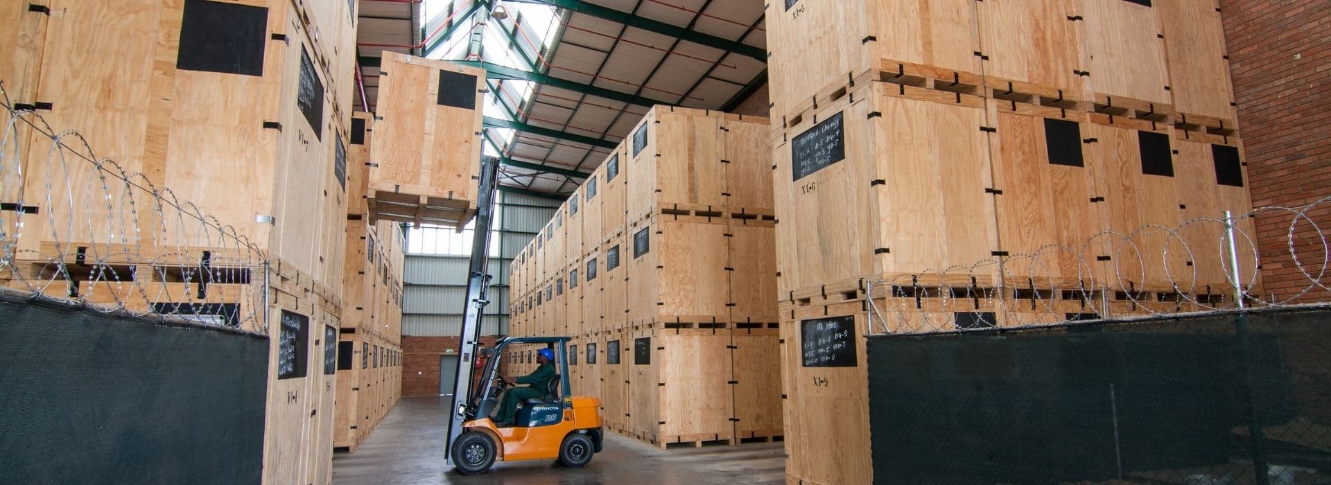 Modern palletised warehouse storage facility