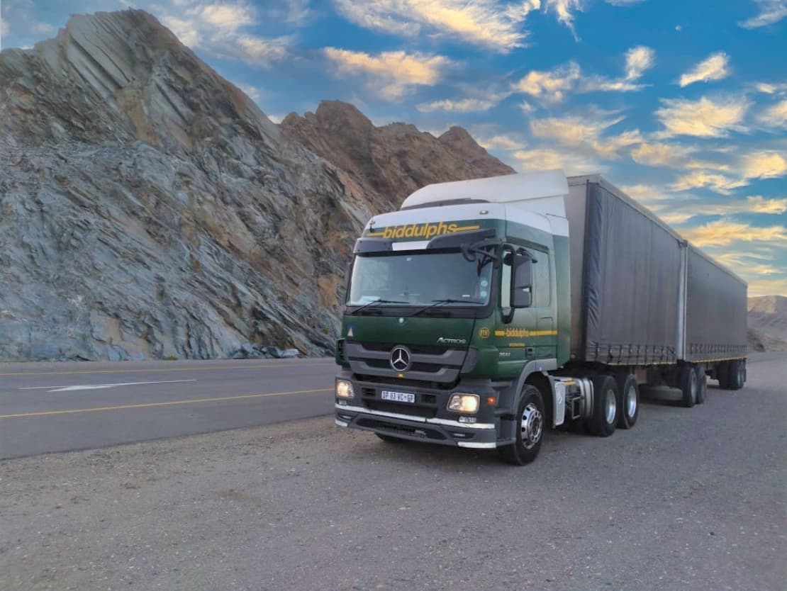 Biddulphs distribution truck loading freight